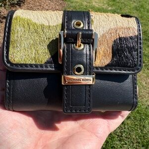 Michael Kors Calf Hair and Leather Wallet EUC